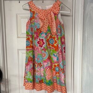 Floral Kids Dress with Bow - Multicolor